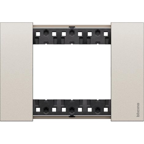 Placca 3 moduli champagne ka4803kc living now bticino