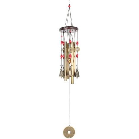 Traditionnel Impressionnante Bronze Cour Jardin extérieur Living Wind Chimes 60-90 cm MT-213B Marron (1/5)
