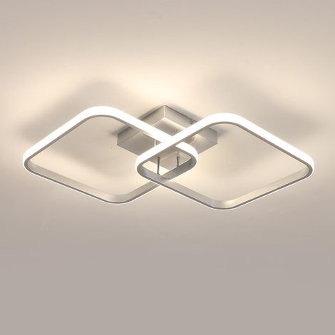 Plafonnier LED 42W 4500K Argenté 64cm Salon Cuisine (1/5)