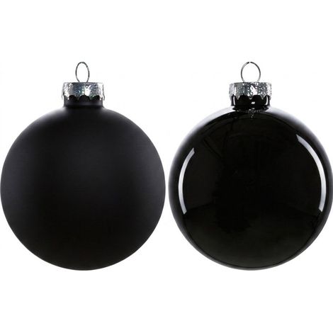 TrendLine Weihnachtskugeln aus Glas Ø 6,0 cm schwarz 20 Stück Christbaum- & Feiertagsschmuck (1/3)