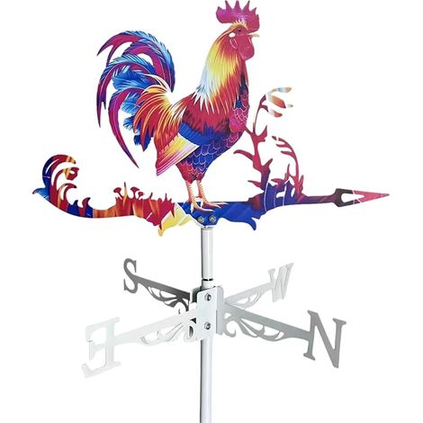 Banderuola segnavento per giardino agricolo, banderuola a forma di gallo, decorazioni da giardino a tema animale, banderuola segnavento per giardino, fattoria