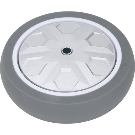 Roue de diable 8 pouces, capacité de charge de 300kg, roulette de remplacement en caoutchouc solide TPR silencieuse (1/5)