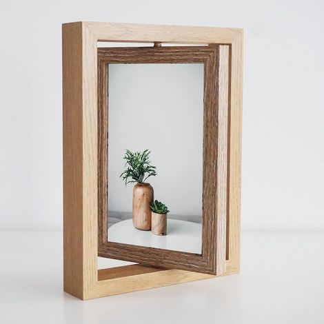 Cadre photo rotatif 6x7,5 – Rotation – Verticale/Horizontale – Double face – Plexiglas – Modèle de table (1/4)