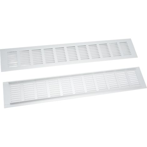 Stück Lüftungsgitter aus Aluminiumlegierung, rechteckige Lüftungsplatte für Schränke, Schuhschränke, Kleiderschränke, 80 x 450 mm (1/5)
