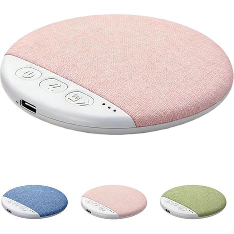 Oreiller haut-parleur de sommeil, oreiller haut-parleur Bluetooth 2026, avec minuterie de bruit blanc, aide au sommeil sans fil, basses stéréo et écouteurs de sommeil personnels (rose).