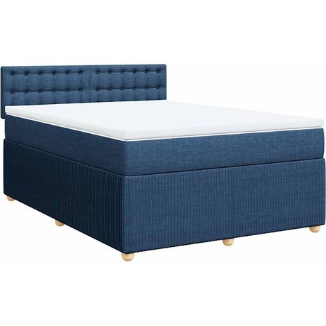 Giroletto a Molle con Materasso Blu 140x190 cm in Tessuto vidaXL (1/5)