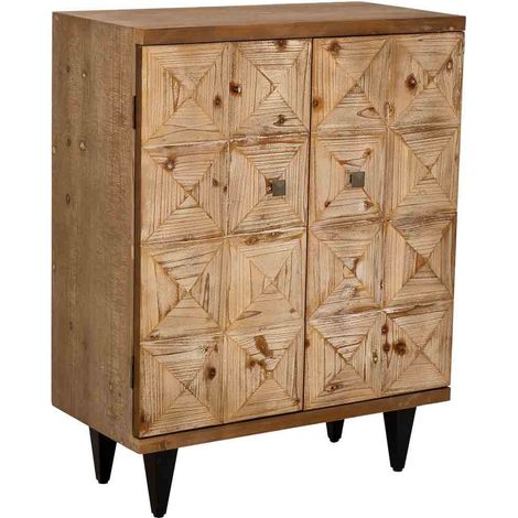 Recibidor de madera con 2 puertas marrón 74x38x96h cm (1/5)