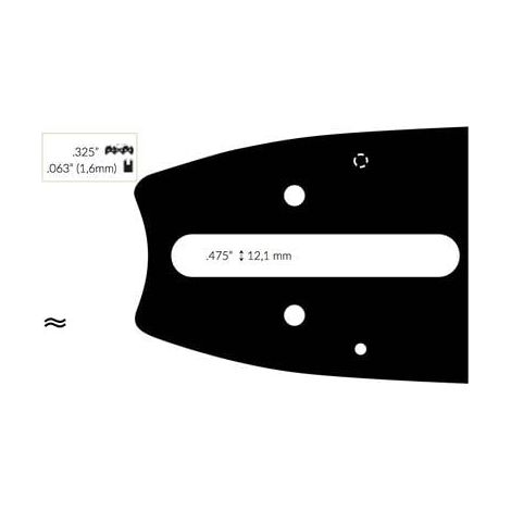 Guide Chaine Tronçonneuse Aeg 40cm .325 .063 (1,6mm).