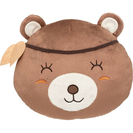 Cuscino orso marrone per bambini 30x27cm - Atmosphera créateur d'intérieur