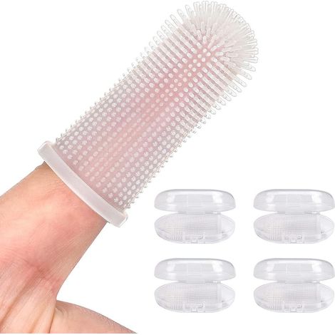 Brosse à dents souple en silicone pour chien et chat - Nettoyant dentaire pour animaux de compagnie (1/5)