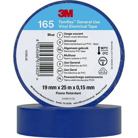Isolierband 3m temflex 165 PVC 25 m x 19 mm