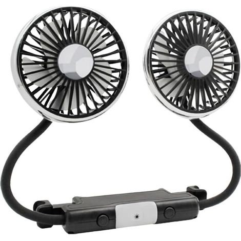 Ventilateur de voiture à double tête, 3 vitesses, alimenté par (1/5)