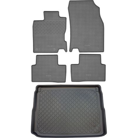 Set di tappetini in gomma per auto e tappetino per bagagliaio per Renault Kadjar SUV (5 porte) dal 06.2015 (1/5)