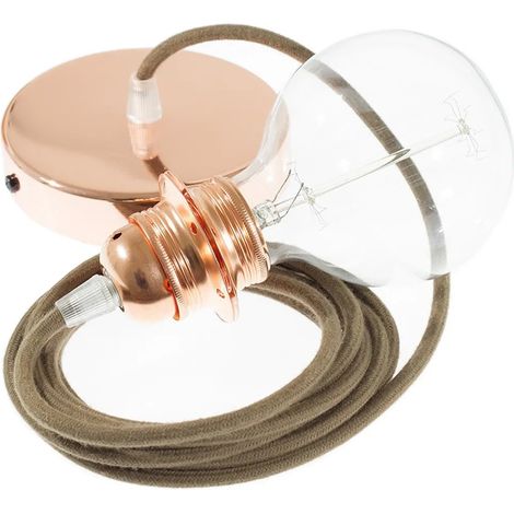 Lampada sospensione Creative Cables rc13 cavo cotone 50 cm (1/3)