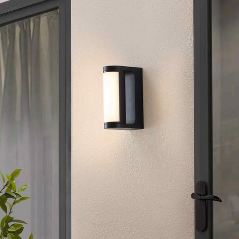 Kleine rechteckige LED-Wandleuchte schwarz IP65 für den Außenbereich - Ilona