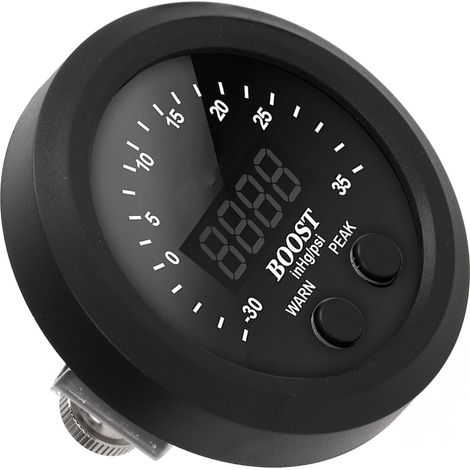 60-mm-12-V-Turbodruckanzeige-Kit – Digitales Ladedruckmessgerät (30–35 PSI) mit Sensor, LED-Anzeige und Digitalanzeige (1/5)