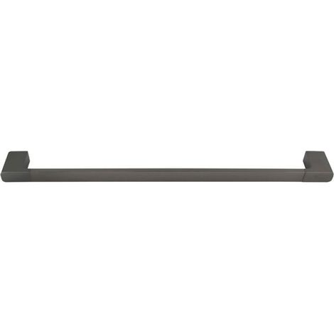Cleafe - Porta Asciugamano Lungo 60cm A Parete Stilizzato Acciaio Grigio Accessorio Bagno 87944 -