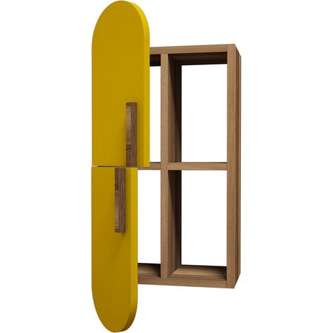 Estante de pared, estante de almacenamiento Shelf Nuez Amarillo (1/5)