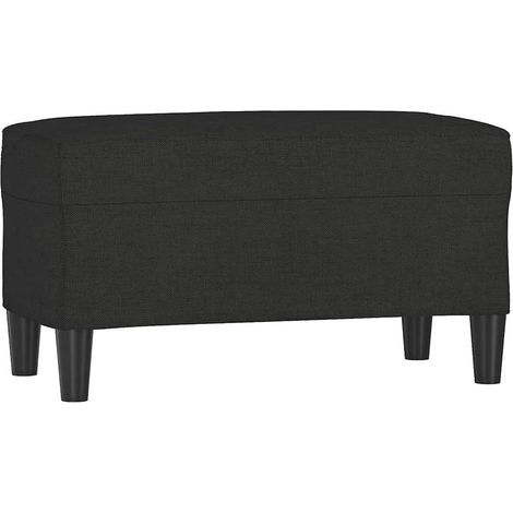 vidaXL Banco de tela negro 70x35x41 cm (1/2)