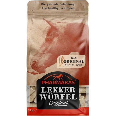 Snack per cavalli 100% naturali al gusto ORIGINAL Pharmakas lekkerwurfel Original 1 kg
