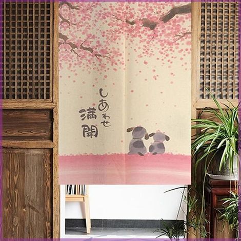 rideau de porte de cuisine Rideau de porte de Style japonais, rideau de cuisine en forme de chien en luminaire douche