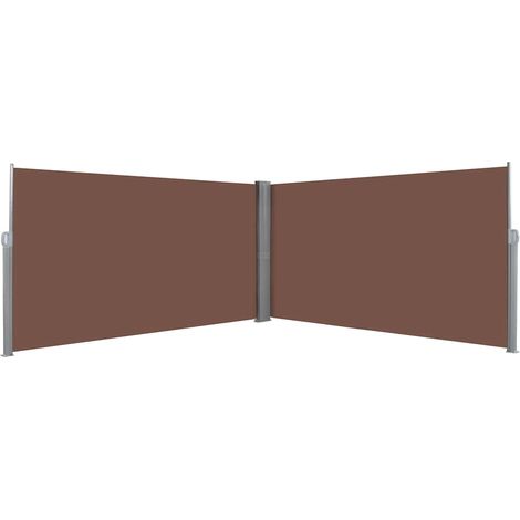 Tenda da Sole Tenda parasole Laterale Retrattile 160x600 cm Marrone (1/3)