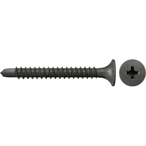 Fischer Vis Rapidement Construction 1.000x 3,5 x 25 Tête Trompette phosphaté Filetage Fin Empreinte Cruciforme PH - 040599