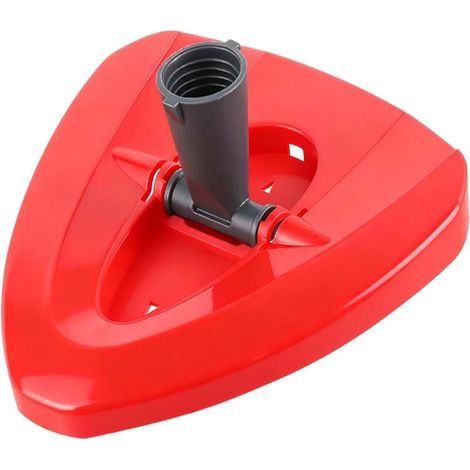 1 pièce rouge Tête de rechange compatible avec le balai rotatif Vileda Turbo EasyWring 2-en-1, accessoire pour balai rotatif triangulaire (1/5)