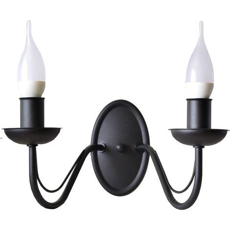 Helam MALBO Bougie Applique Noire 32cm