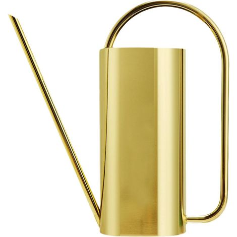 Regadera para plantas de interior – 50 oz / 1,5 L de acero inoxidable con pico largo y asa cómoda, ideal para macetas, bonsáis y flores decorativas