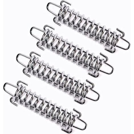 4-teiliges Set Spannfedern für Sonnensegel, Stahlspanner für Camping und Zelte PZCC (1/4)