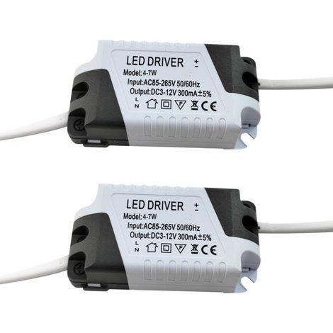 2x Driver LED, transformateur 4-7W pour plafonnier LED, panneau d'alimentation LED, connecteur DC pour plafonnier LED (4-7W) (1/5)