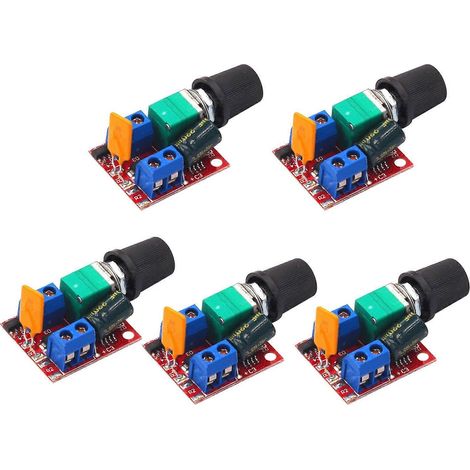 PC-Mini-Gleichstrommotor-PWM-Drehzahlregler 3V-35V Drehzahlreglerschalter LED-Dimmer 5A Leiterplattenmodul 90W Hochgeschwindigkeit DIY (1/5)