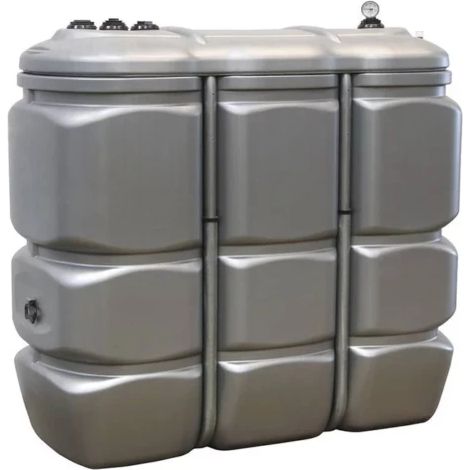 Cuve de stockage gasoil PEHD 1500L double paroi – Traitement anti-UV – Détecteur de fuite et jauge inclus – Pour intérieur et extérieur – Schutz