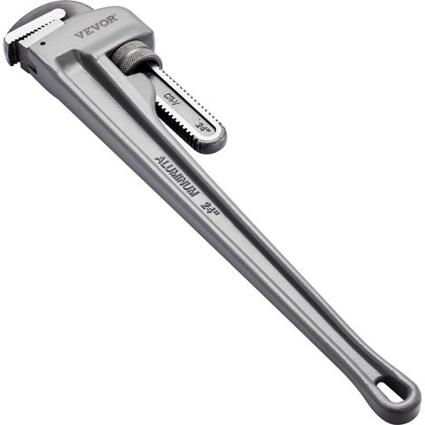 VEVOR Chiave per Tubi Dritta in Alluminio 609 mm, Chiave Idraulica Regolabile con Ganascia Resistenza Impugnatura Ergonomica, Trasportabile, Design Appeso, Chiave per Tubi per Riparazioni Auto Tubi