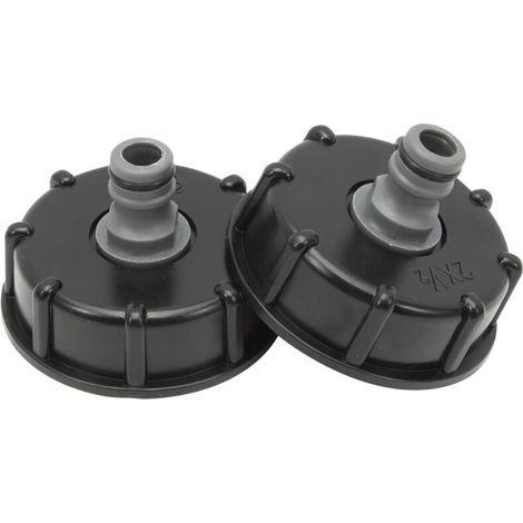 Pièces S60x6 IBC Bouchon cuve 1000l de Réservoir Raccord, 1/2" Diamètre de Sorti Raccord Mamelon 60 mm pour Vanne de Tonne, Tuyau D' (1/5)
