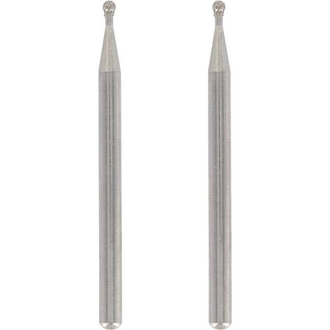 Lot de 2 pointes Diamant, Bout rond, Diamètre de travail 2mm pour Gravure et Sculpture dans le Verre, Miroir, Céramique avec Outil Multiusage