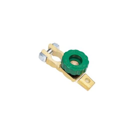 Interrupteur de batterie Sollbry 12V, interrupteur de batterie de voiture, connecteur de batterie avec bouton vert (1/2)