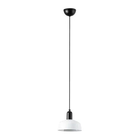 Faro Tatawin Lampada a sospensione a cupola piccola, nera, bianco lucido 1x E27