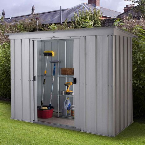 Metall-Gerätehaus YARDMASTER Titanium Modell 64 silber 1,91 m² (1/4)