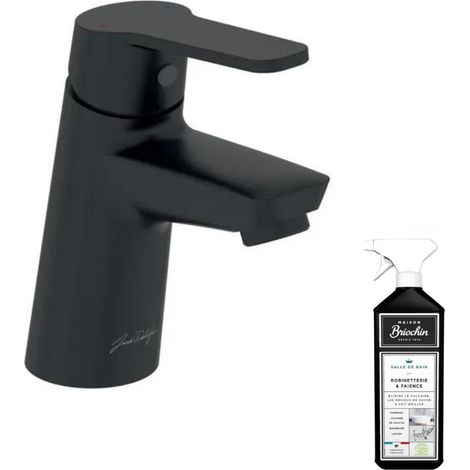Mitigeur lavabo JACOB DELAFON Aimé noir mat + nettoyant Briochin (1/4)