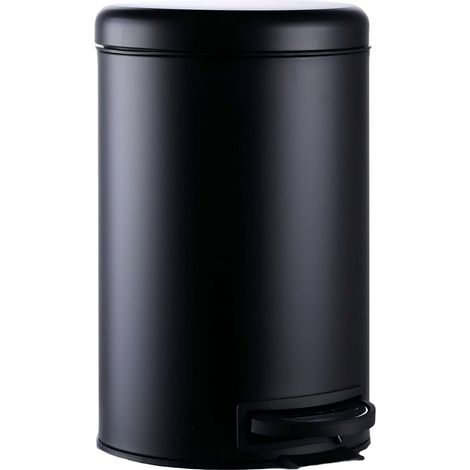 Cubo de basura de 12 litros con tapa de cierre suave y recipiente interior.