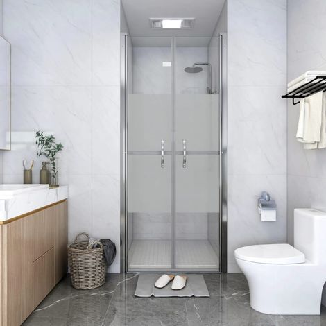 Porte de douche en verre trempé de sécurité semi-mat, 96 x 190 cm (1/5)