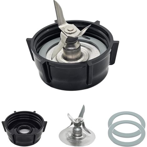 Pièces de rechange pour mixeurs Oster : lames pour piler la glace, bouchon de base et deux joints toriques. (1/5)
