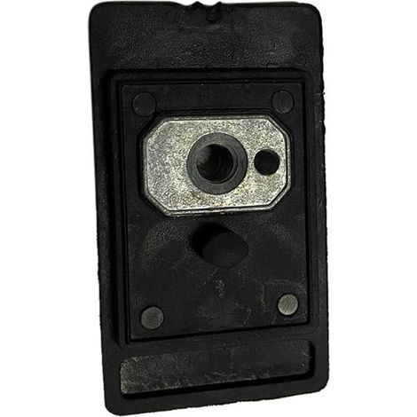 1 schwarzer Anschlagblock aus Eisen für die Verstellung des Heckklappenwinkels / Anschlagpuffer / Befestigungspolster für die Heckklappe (1/4)