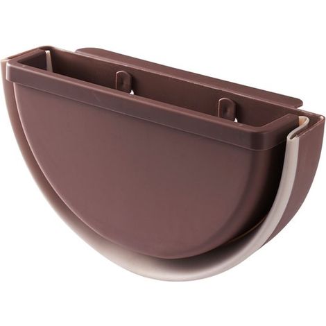 Cubo de basura plegable colgante para cocina, contenedor de residuos plegable para cocina, artículos para el hogar (marrón) (1/5)