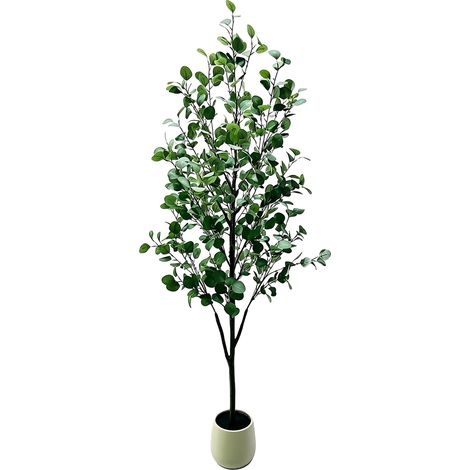 Pianta artificiale, aspetto realistico, facile da montare, eucalipto 210 cm (1/2)