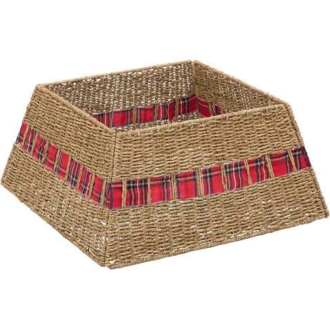 Collar para árbol de Navidad Cuadrado Natural 60 x 60 x 28 cm vidaXL (1/5)