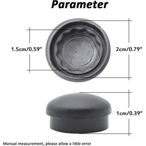 Capuchon D'écrou - Pour Bras D'essuie-glace Avant - Compatible Audi A3 A4 A5 A6 B7 B8 Q3 Q5 Q7 - 13 mm - 2 Pièces (1/4)