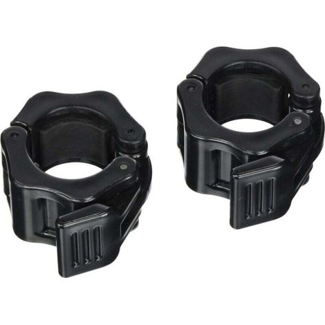 1 paire de colliers d'haltères 30 mm attaches d'haltères barres d'haltères attache colliers d'haltères pour diamètre de trou 3-DOU (1/2)